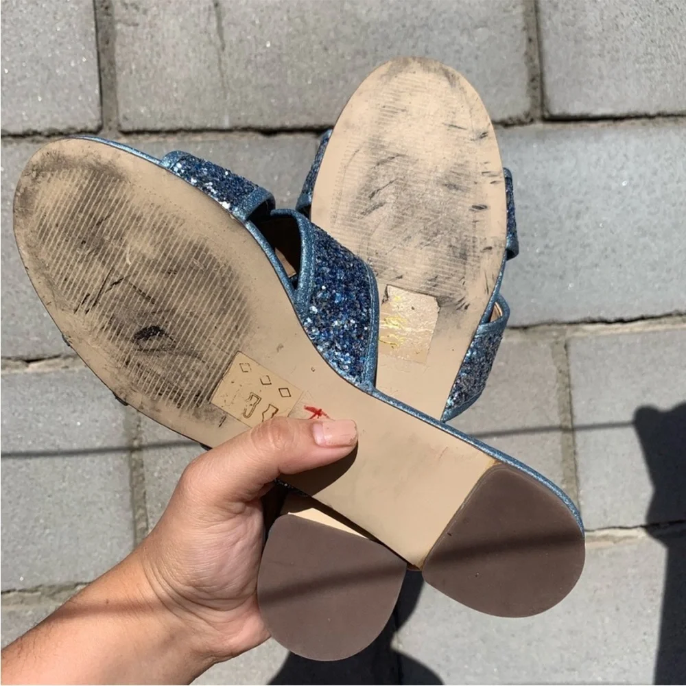 J. Crew Cora Glitter Sandals